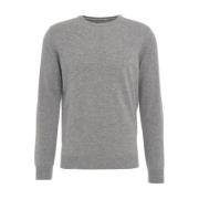 Grijze Gebreide Mouw Patched Pullover Kangra , Gray , Heren