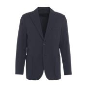 Blauwe Single-breasted Blazer Aw24 Paolo Pecora , Blue , Heren