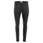 Slim Fitted Coated Broek DNM Pure , Black , Dames