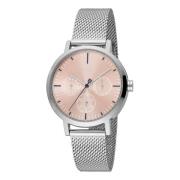 Analoge Roestvrijstalen Horloge met Datum Esprit , Gray , Dames