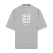 Grijze Melange Crew Neck T-Shirt Givenchy , Gray , Heren