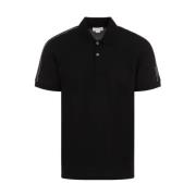 Zwarte Katoenen Poloshirt Alexander McQueen , Black , Heren