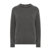 Gebreide Girocollo Trui Brunello Cucinelli , Gray , Dames