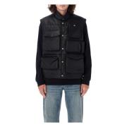 Zwarte Utility Vest Buitenkleding Aw24 MM6 Maison Margiela , Black , H...