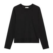 Luxe Longsleeve regular Marc O'Polo , Black , Dames