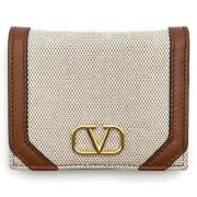 Pre-owned Canvas wallets Valentino Vintage , Beige , Dames