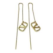 Pre-owned Metal earrings Valentino Vintage , Yellow , Dames