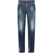 Blauwe Distressed Denim Jeans Dsquared2 , Blue , Heren