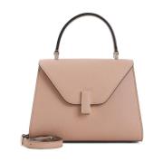 Iside Top Handle Mini Bag Valextra , Brown , Dames