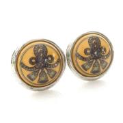 Pre-owned Metal earrings Hermès Vintage , Brown , Dames