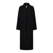 Zwart Gebreid Lang Cardi-Jas TotêMe , Black , Dames