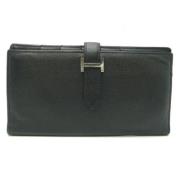 Pre-owned Canvas wallets Hermès Vintage , Black , Dames