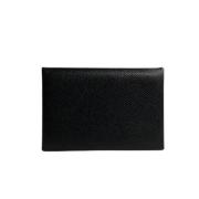 Pre-owned Leather wallets Hermès Vintage , Black , Dames