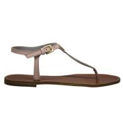 Sandal With Medal Ines De La Fressange Paris , Beige , Dames