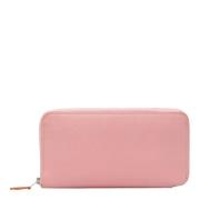 Pre-owned Canvas wallets Hermès Vintage , Pink , Dames