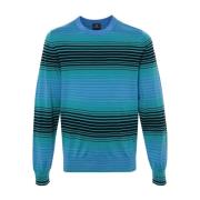 Blauw Gestreepte Crewneck Sweater PS By Paul Smith , Blue , Heren