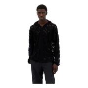 Hoodie met uitsparingen Post Archive Faction , Black , Heren