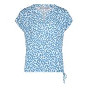 Bloemen Casual Shirt met Koord Betty & Co , Blue , Dames