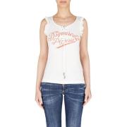 Witte Katoenen Pizza Cami Top Dsquared2 , White , Dames