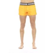 Luxe Oranje Zwemshorts met Brandingband Bikkembergs , Yellow , Heren