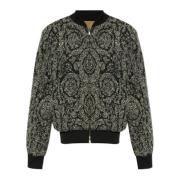 Omkeerbare bomberjack Versace , Black , Heren