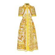 Jurk met patroon Dolce & Gabbana , Yellow , Dames