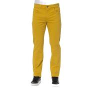 Gele Katoenmix Elegante Broek Trussardi , Yellow , Heren