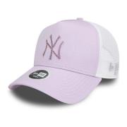 Paarse MLB Rhinestone Trucker Pet New Era , Purple , Heren