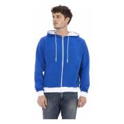 Logo Rits Sweater Baldinini , Blue , Heren