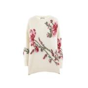 Bloemen Jacquard Sweaters Blumarine , Beige , Dames