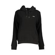 Zwarte Katoenen Hoodie Fila , Black , Dames