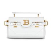 B-Buzz 19 tas in krokodileffect-geprint leer Balmain , White , Dames