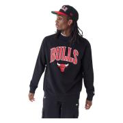 Zwarte Bulls Applique Crew Sweatshirt New Era , Black , Heren