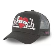 Zwarte Trucker Cap met Lovu Design VON Dutch , Black , Heren