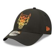 Zwarte Bulls Stack Logo Pet New Era , Black , Heren