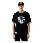 Zwart teamlogo T-shirt New Era , Black , Heren