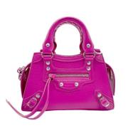 Pre-owned Leather handbags Balenciaga Vintage , Pink , Dames