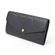 Pre-owned Leather wallets Louis Vuitton Vintage , Black , Dames