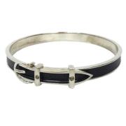 Pre-owned Leather bracelets Hermès Vintage , Black , Dames