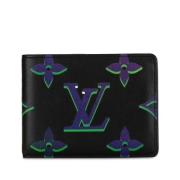 Pre-owned Leather wallets Louis Vuitton Vintage , Black , Dames