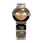 Pre-owned Stainless Steel watches Fendi Vintage , Brown , Dames