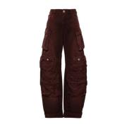 Stijlvolle Lange Broek Fern The Attico , Brown , Dames