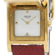 Pre-owned Stainless Steel watches Hermès Vintage , Yellow , Dames