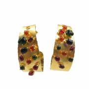 Pre-owned Metal earrings Gucci Vintage , Yellow , Dames