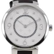 Pre-owned Leather watches Louis Vuitton Vintage , White , Dames