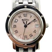 Pre-owned Stainless Steel watches Hermès Vintage , Pink , Dames