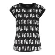 Stijlvolle Mouwloze T-Shirt voor Vrouwen Emporio Armani , Black , Dame...