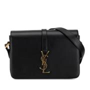 Pre-owned Leather shoulder-bags Yves Saint Laurent Vintage , Black , D...