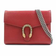 Pre-owned Leather wallets Gucci Vintage , Red , Dames