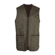 Groene Polarquilt Vest Rits Voering Barbour , Green , Heren